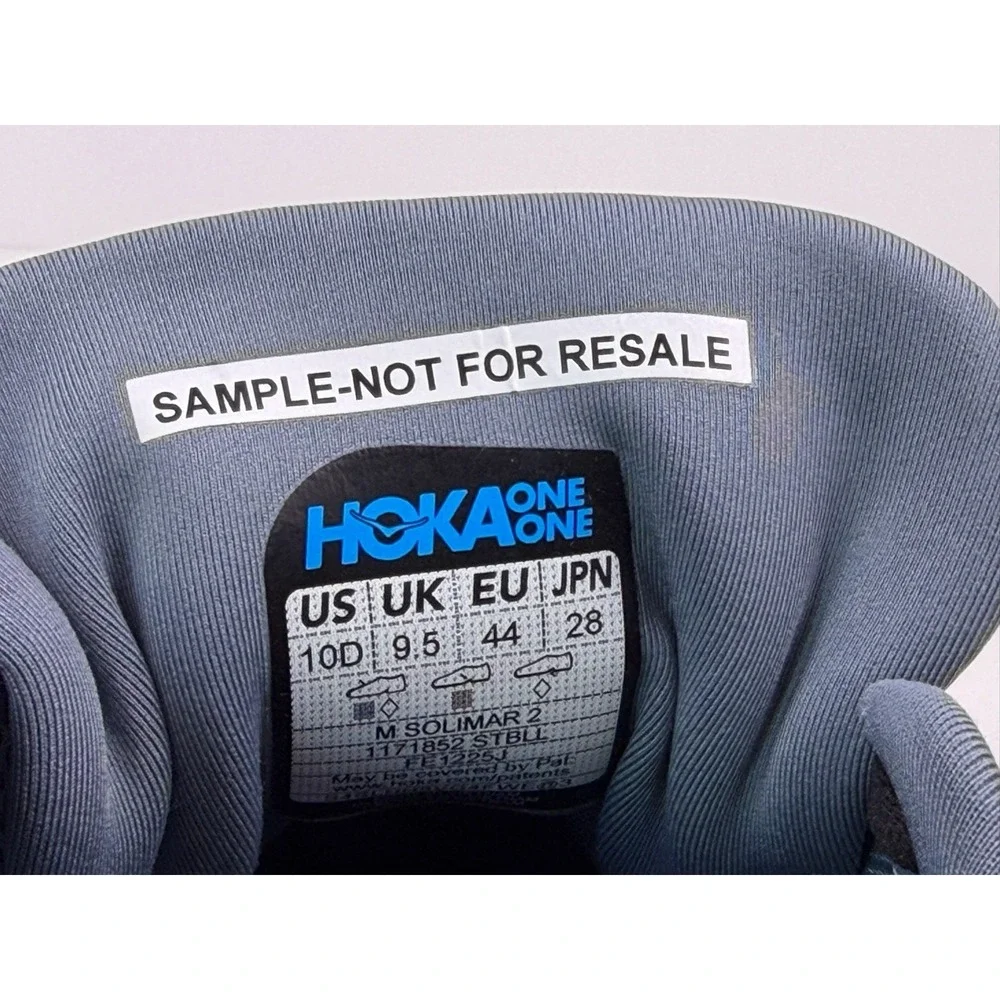 Hoka One One Solimar 2 Running Shoes Men's Sz 10 Steel Blue 1171852 STBLL Sample